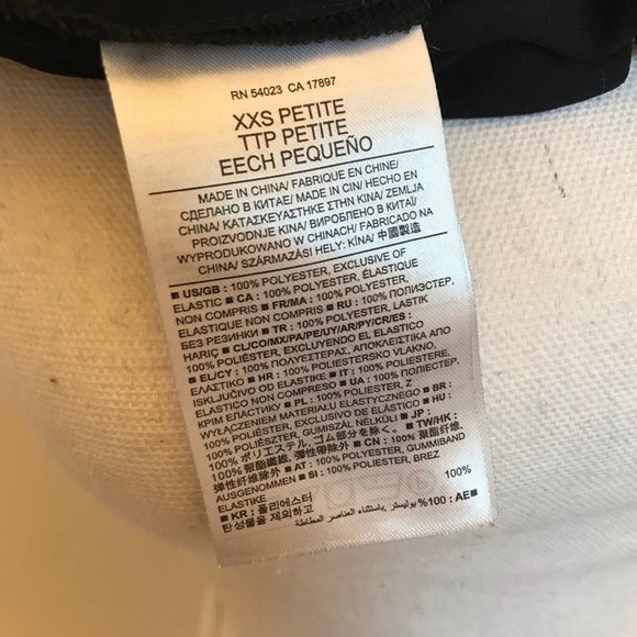 Banana Republic Black Drop Hem Tank Cinched Waist Button Up Blouse Size XXSP - Picture 7 of 7